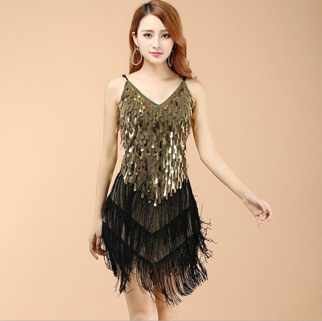 Ballroom Dancing Tango Dresses Salsa Latin Dance Dress Women Black Adu – najex back dress